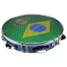 Pandeiro 10" formica bleu - drapeau brésil - Pro - 6